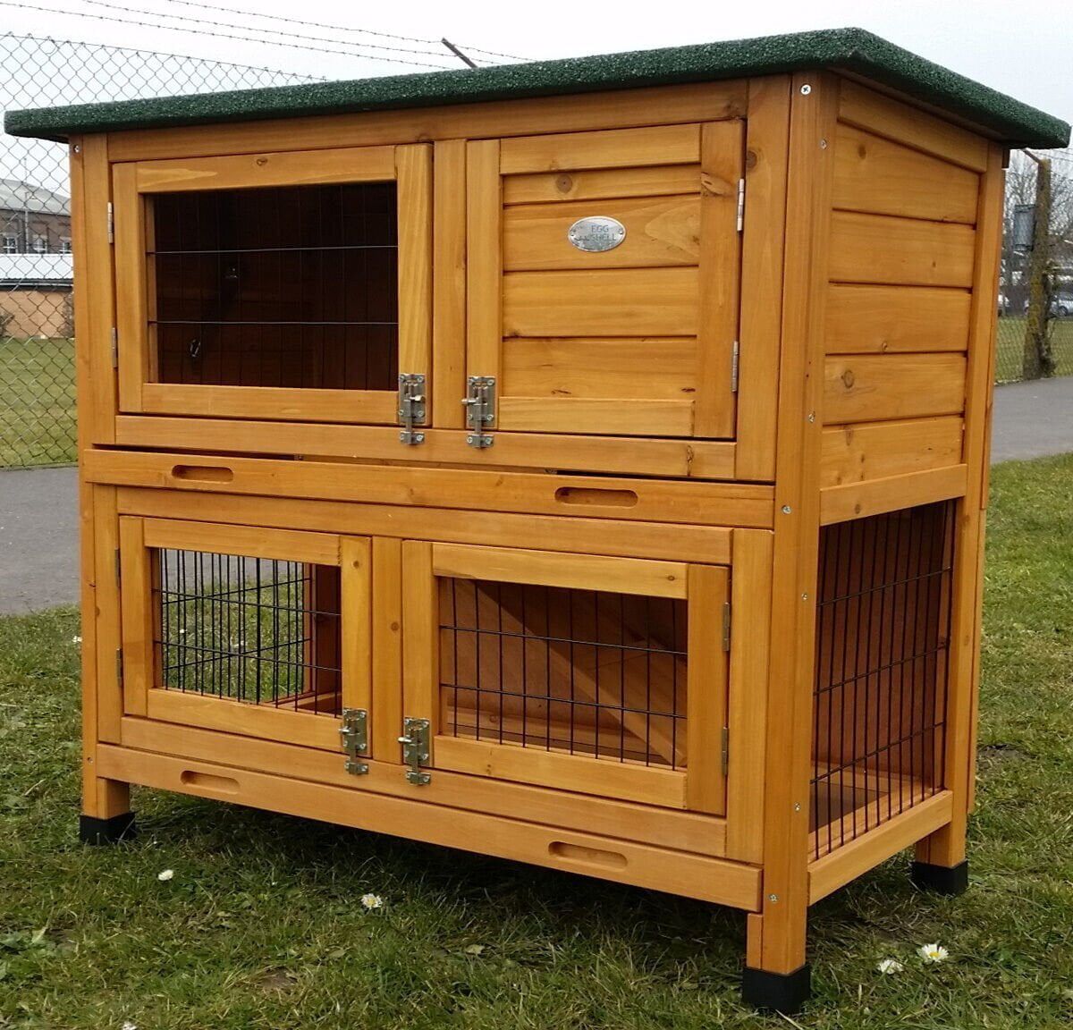 s-l1600.jpg Classic Natural 2 Tier Rabbit Hutch - Image 1